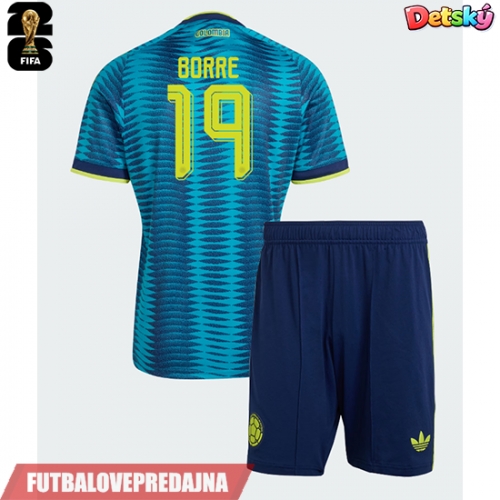 Lacne Dětský Futbalové dres Kolumbia Rafael Santos Borre #19 MS 2026 Krátky Rukáv - Preč (+ trenírky)